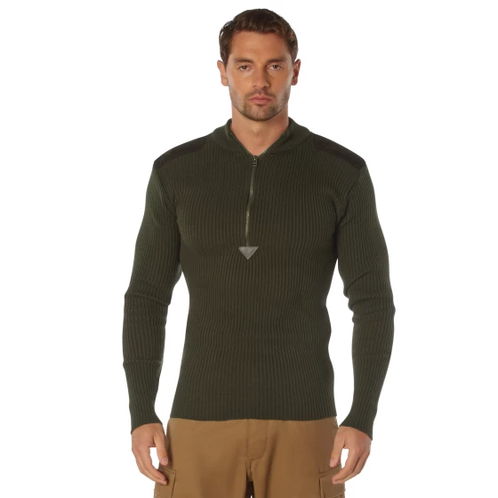 Rothco Quarter Zip Acrylic Commando Sweater view 2