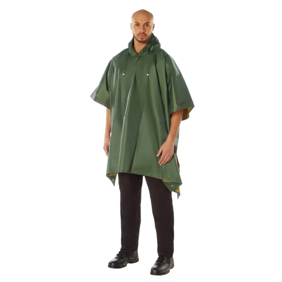 Rothco Reversible Rubberized Poncho view 3