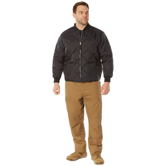 Rothco Diamond Quilted Nylon Flight Jacket view 2