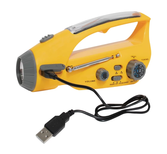Rothco Solar/Wind Up Flashlight with Radio view 2