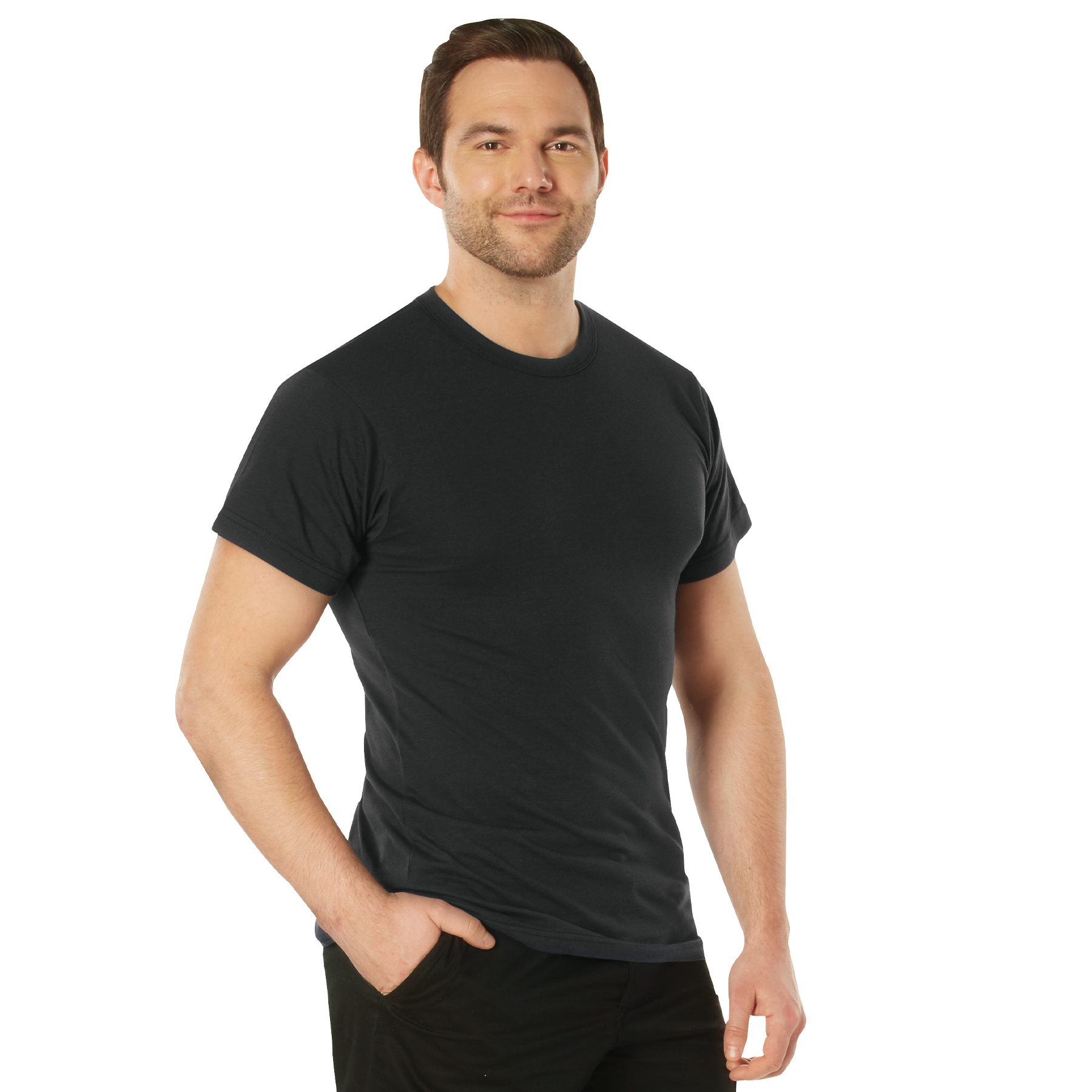 Rothco Solid Color T-Shirt with Cotton / Polyester Blend - Image 42