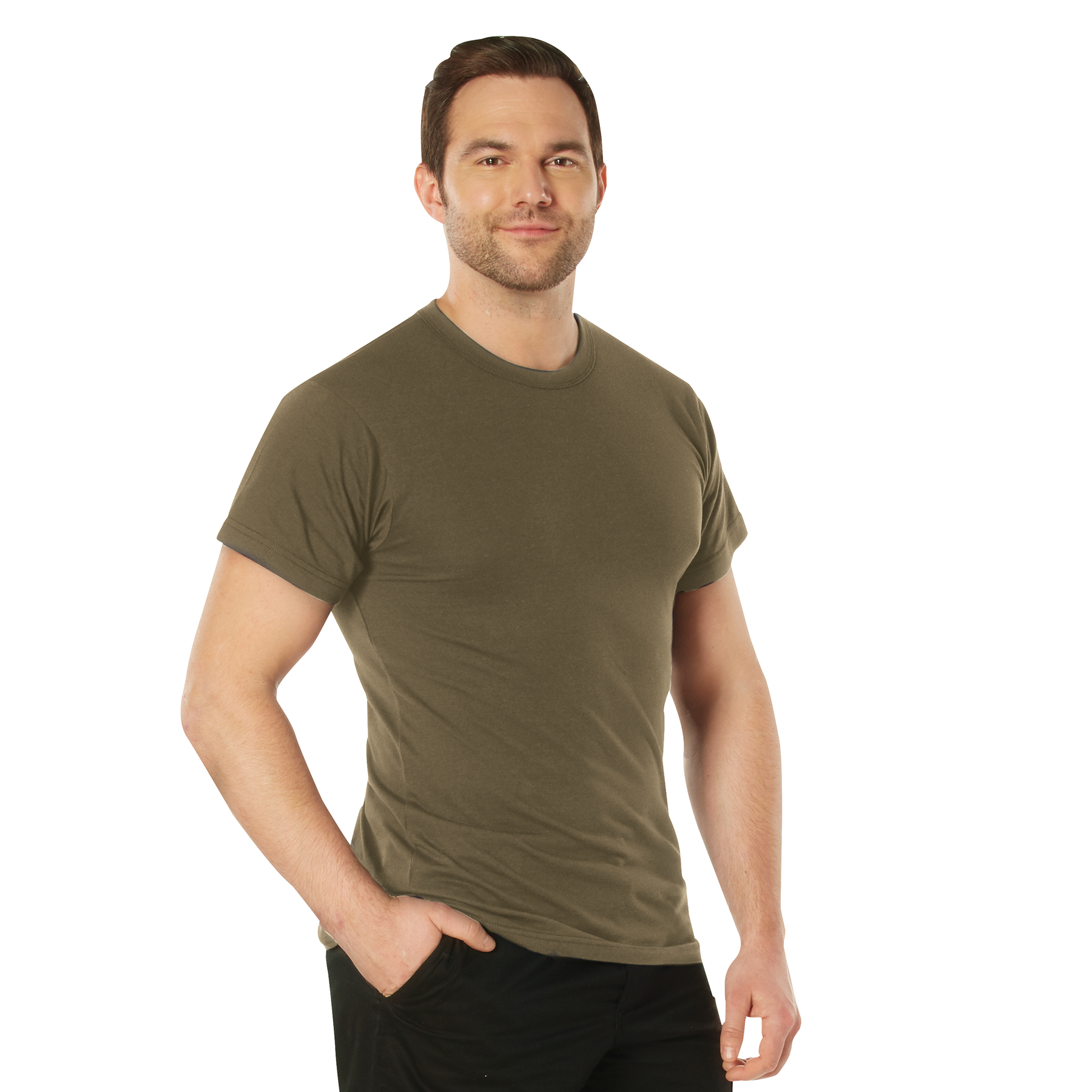 Rothco Solid Color T-Shirt with Cotton / Polyester Blend - Image 35