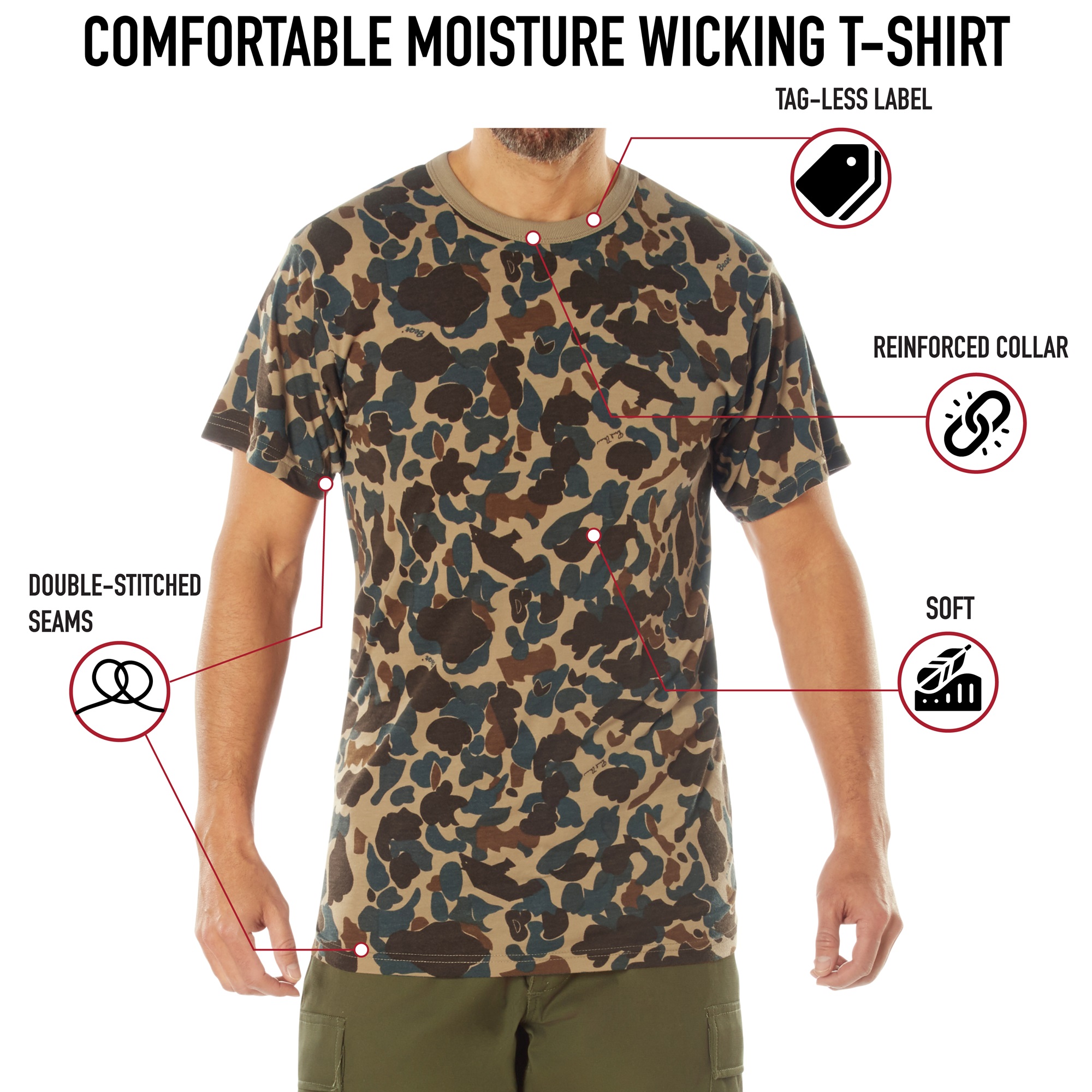 Fred Bear Camo Moisture Wicking T-Shirt - Image 7