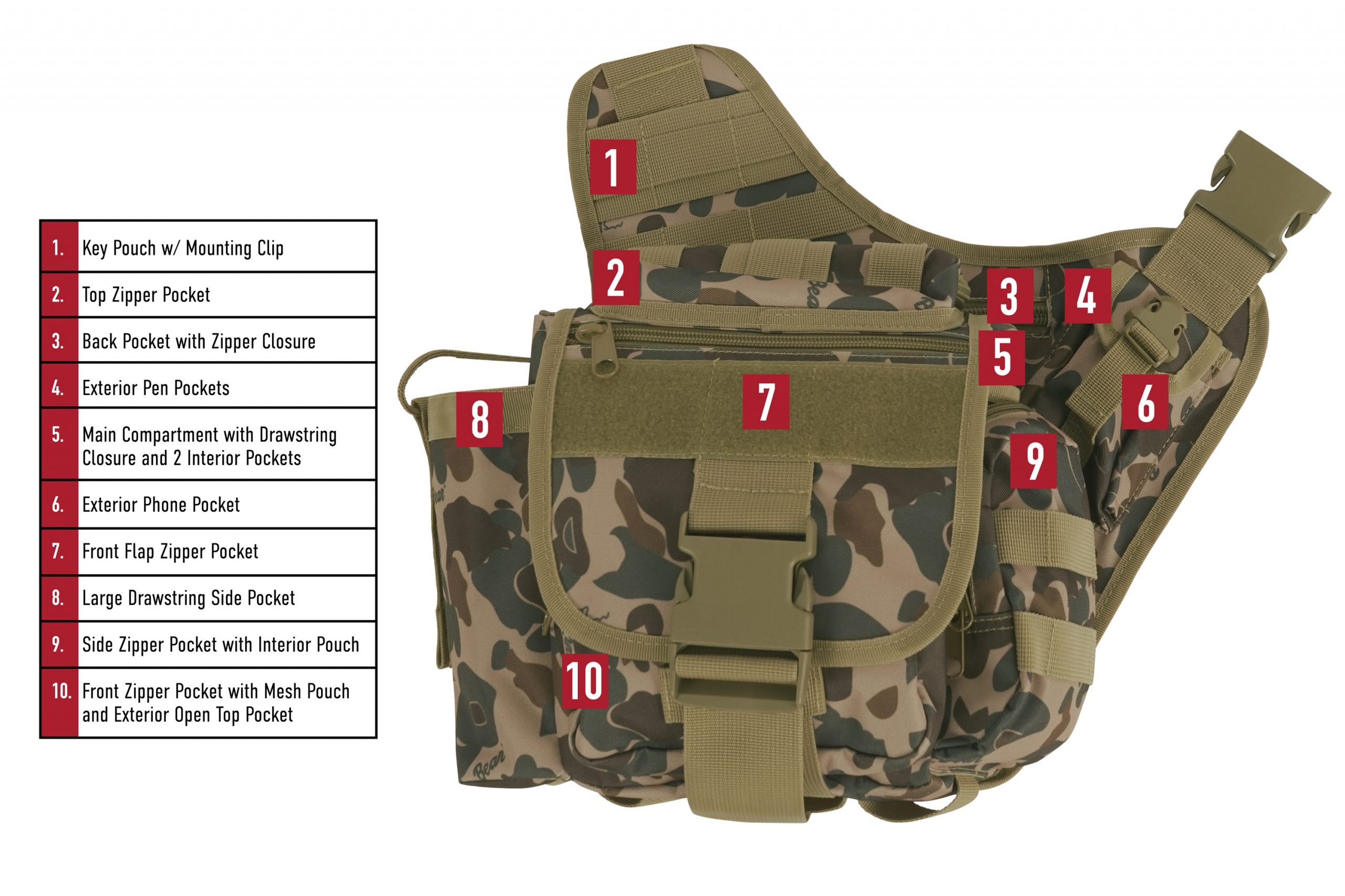 Fred Bear Camo Concealed Carry Advanced Tactical Bag - Image 5