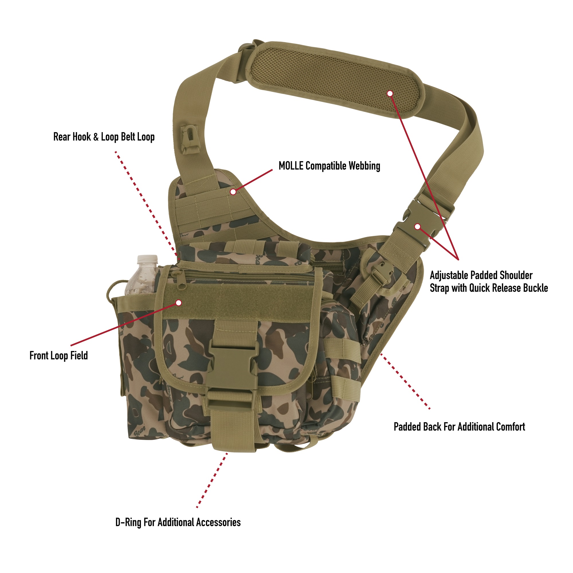 Fred Bear Camo Concealed Carry Advanced Tactical Bag - Image 4