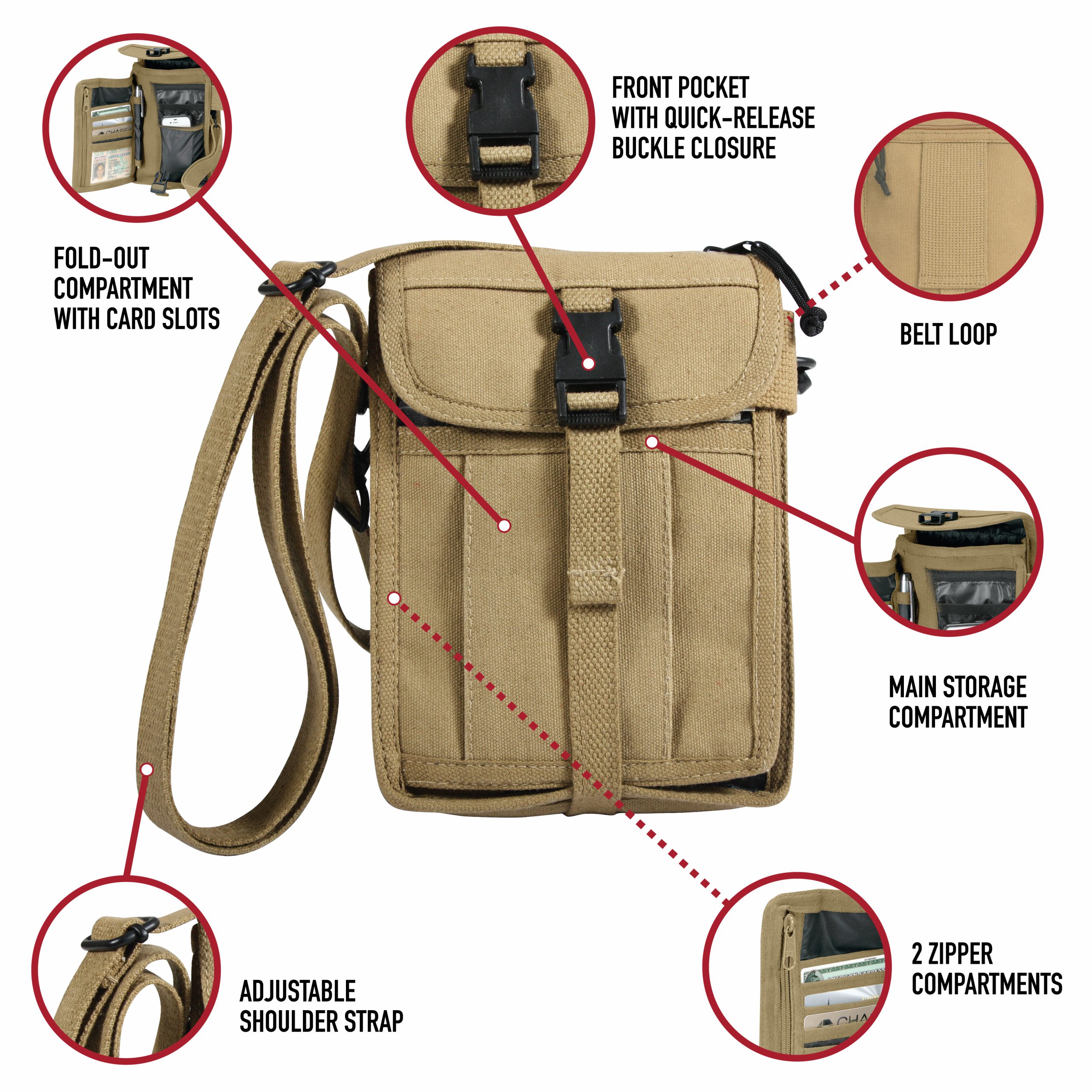 Canvas Travel Portfolio Bag - Image 5